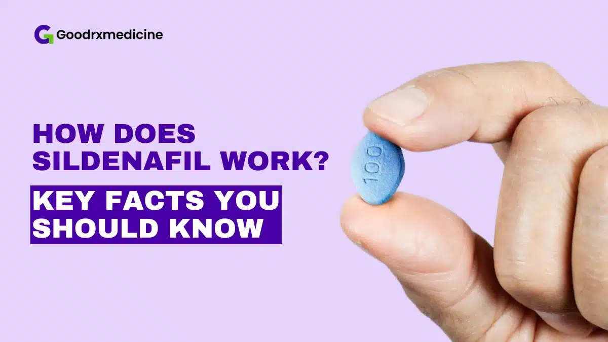 Hand holding a blue pill