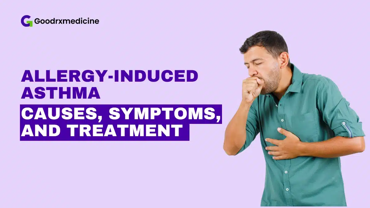 Man coughing while holding his chest