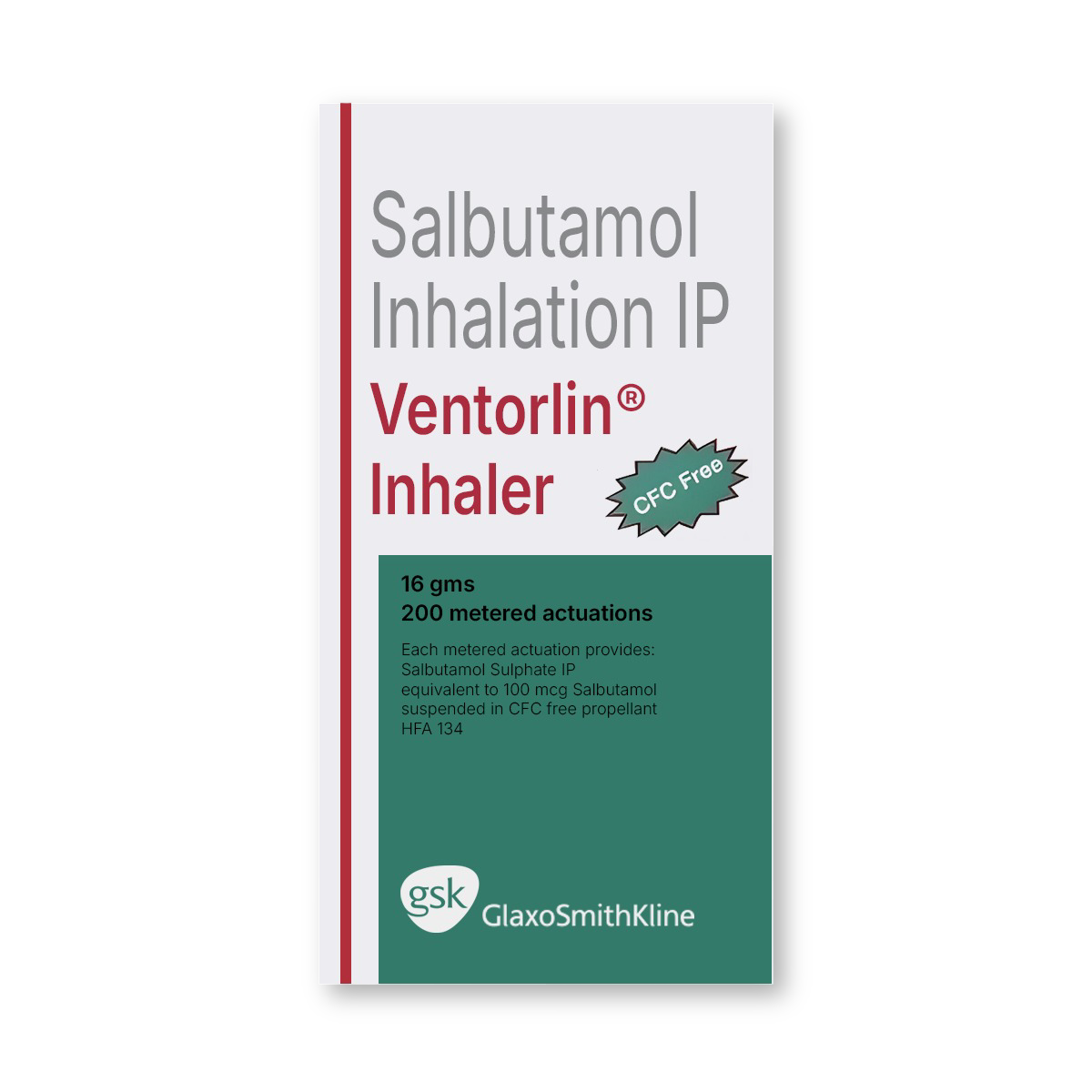 Ventorlin CFC Free Inhaler 100 mcg/18 mg