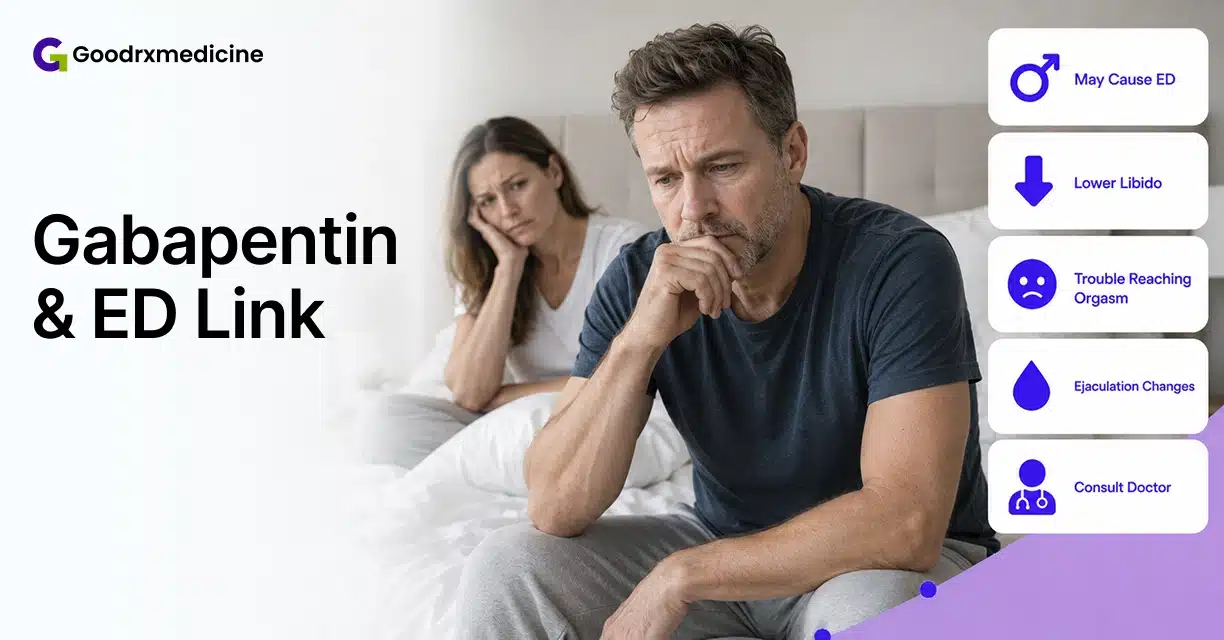 Worried man with partner illustrating gabapentin and erectile dysfunction