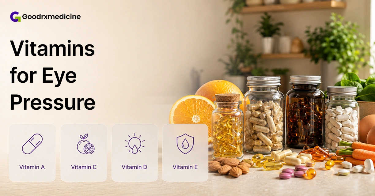 Vitamin-rich foods and supplements for supporting healthy eye pressure