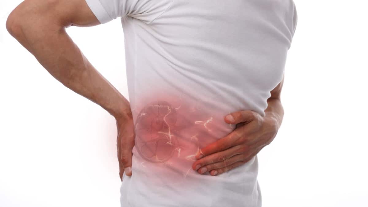 Man suffering from pain due to diabetic kidney disease