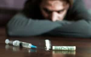 Man suffering from substance abuse