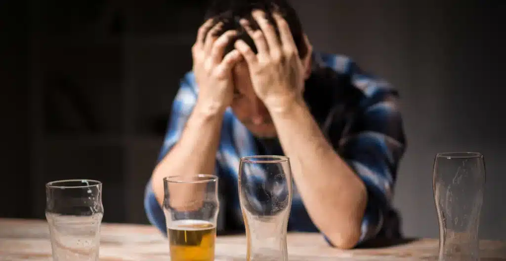 Alcohol addicted man