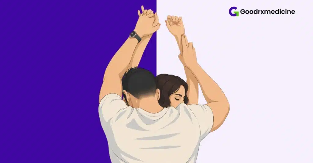 Couple trying a new sexual position during intimacy
