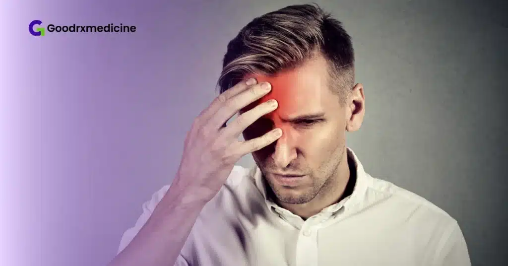 man suffering from headache