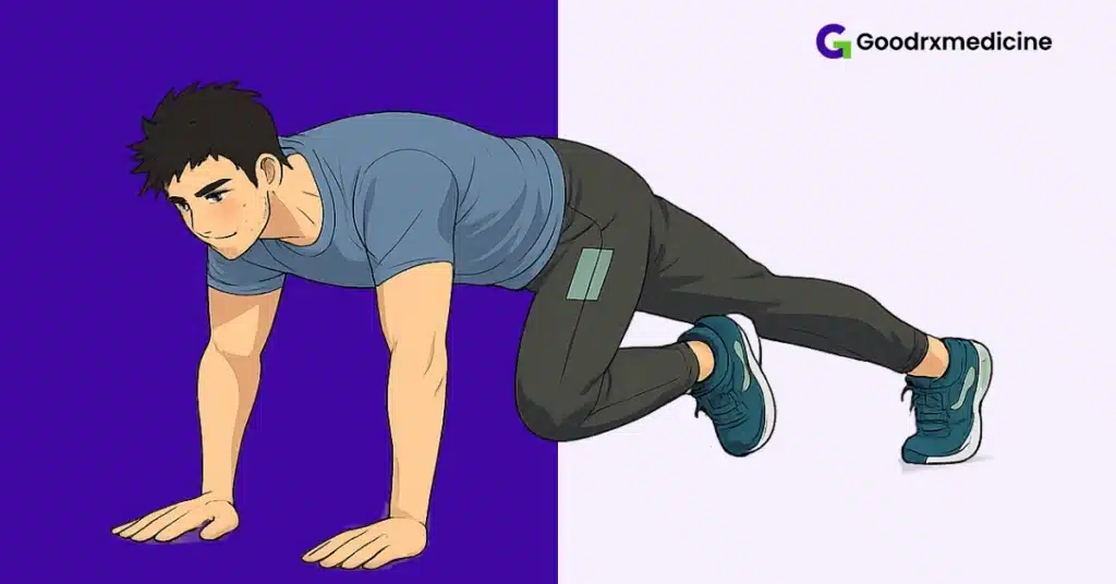 Man doing mountain climbers as a HIIT exercise for stamina