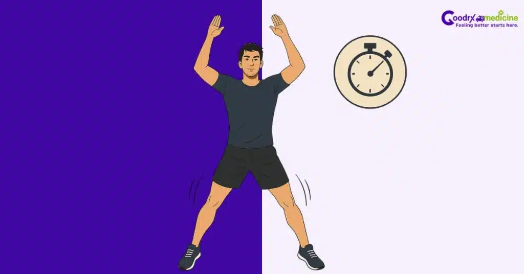 High knees workout for men to improve energy and sexual performance