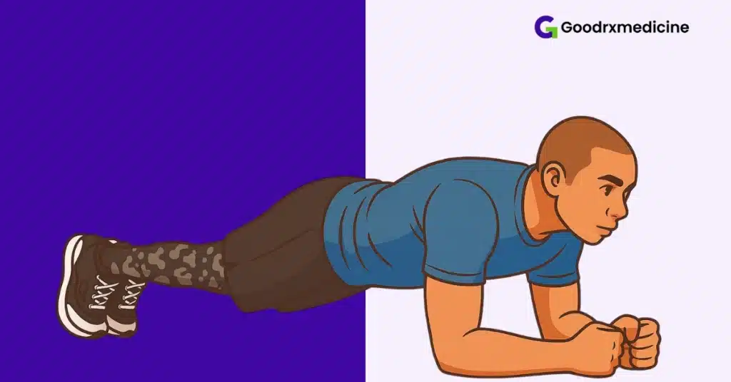 Plank workout for men to strengthen core muscles and enhance sexual endurance
