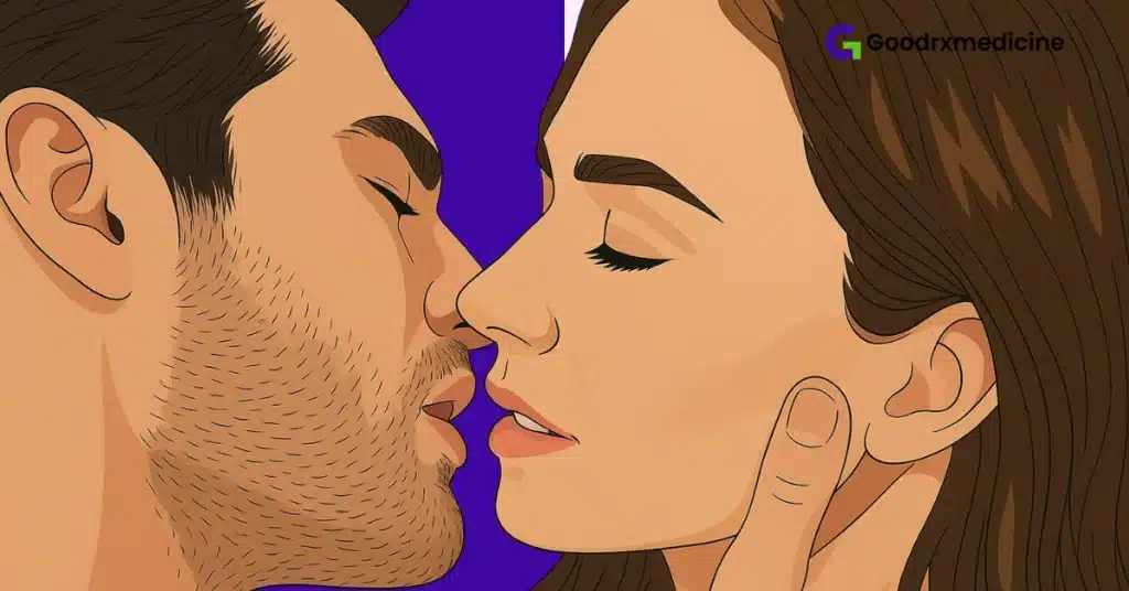 Passionate kiss helping couples reconnect emotionally