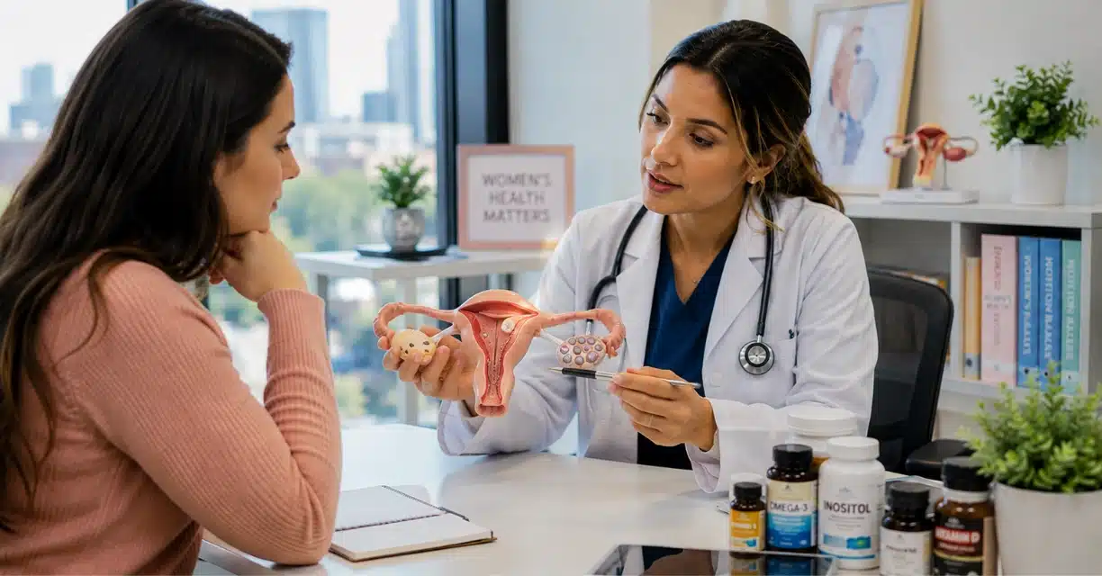 Doctor discussing PCOS treatment options with patient in Austin