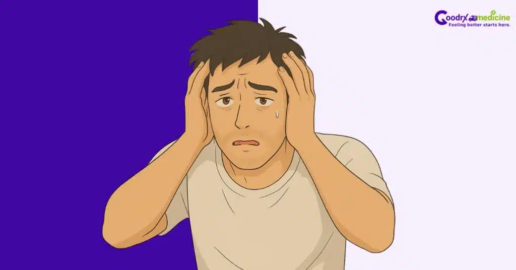 Person feeling dizzy from alcohol effects