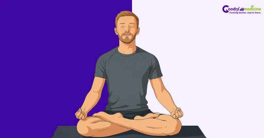 Man doing meditation for energy and balance