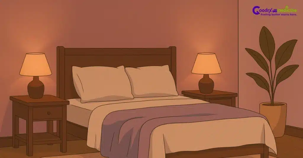 Cozy bedroom setup with no phone in sight