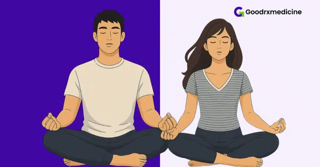 Couple meditating together for emotional intimacy