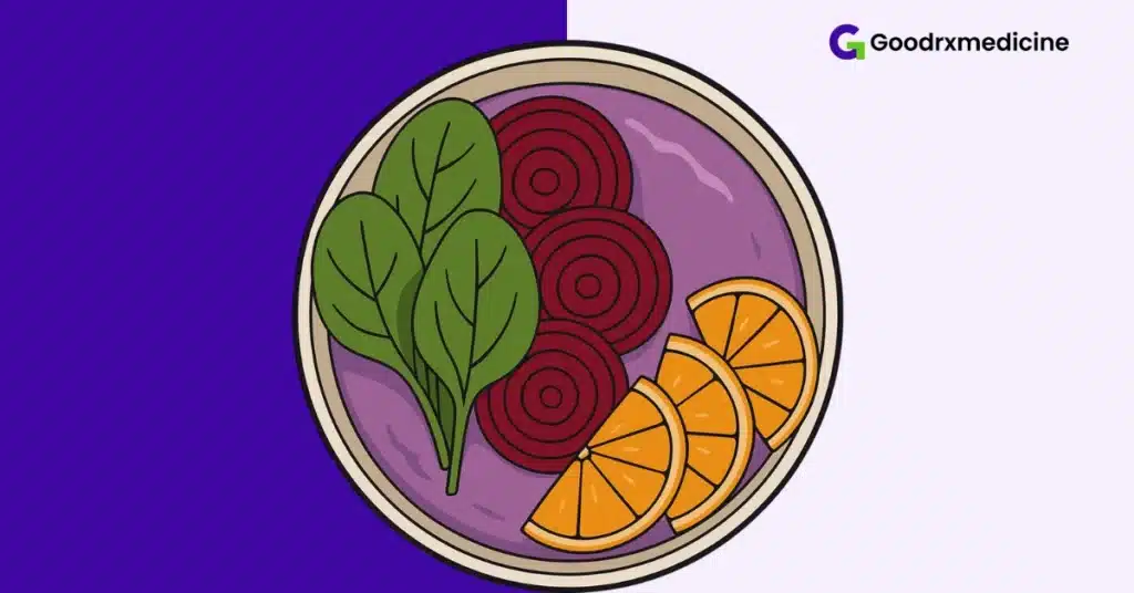 Healthy smoothie bowl showing foods that support erectile health