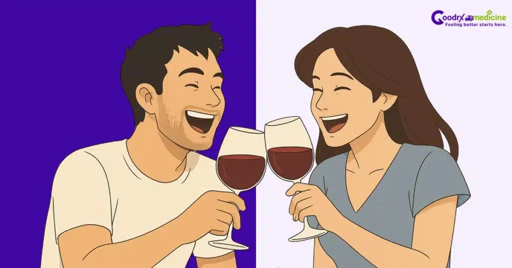 Couple clinking wine glasses romantically