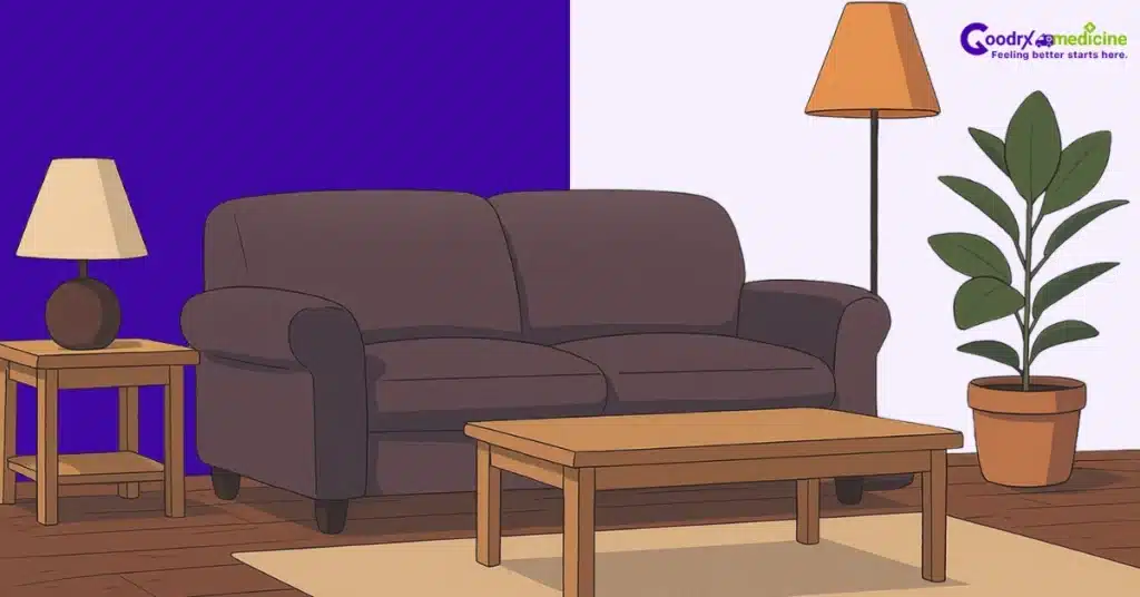 Peaceful living room ready for an open conversation
