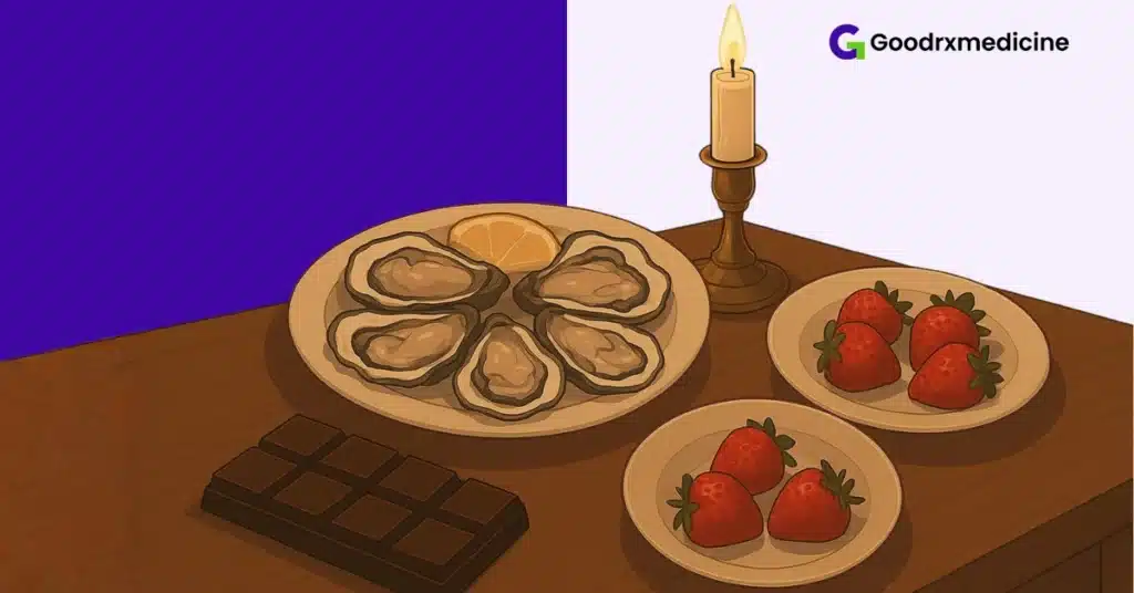 Romantic setup with libido-boosting foods