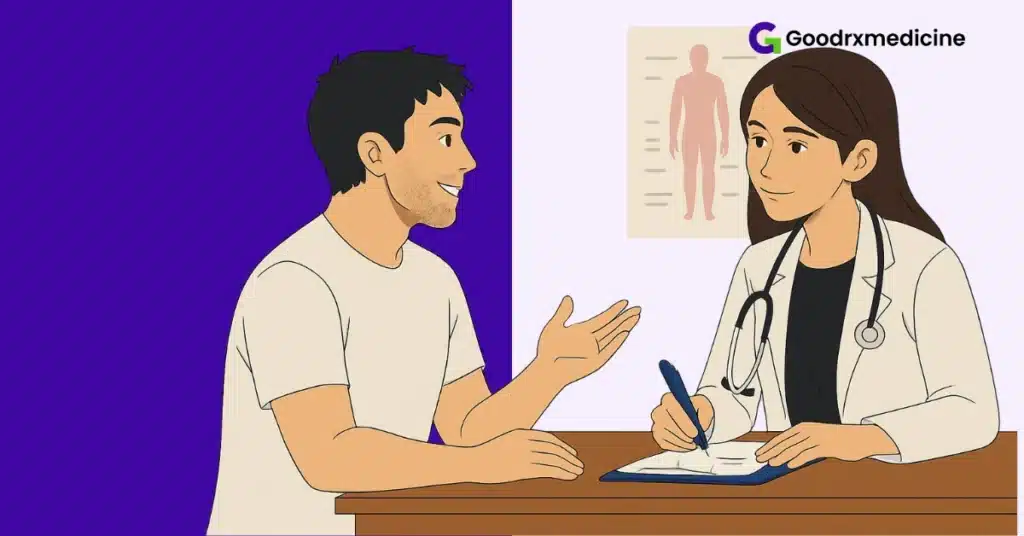 Man discussing erectile health with doctor