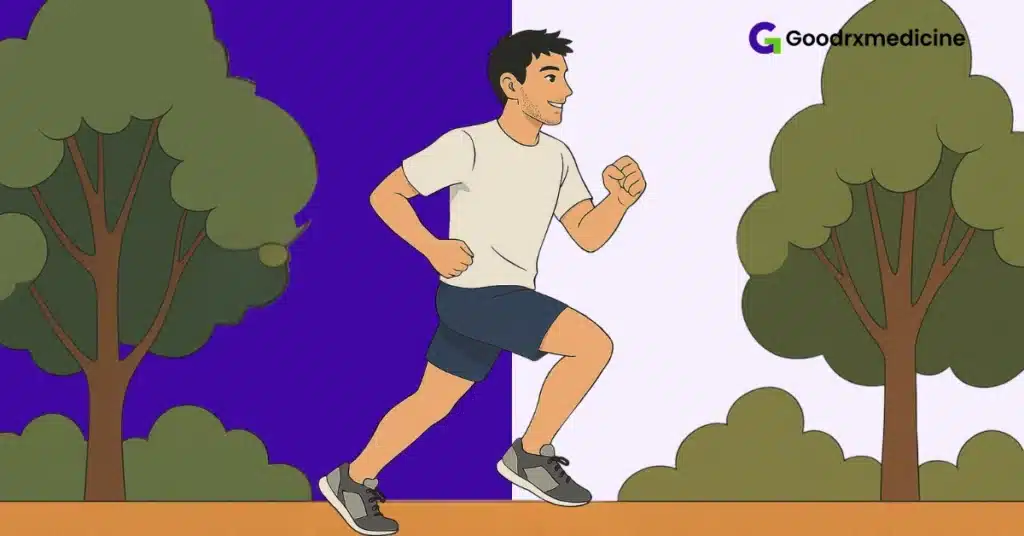 Man walking in park for better erections