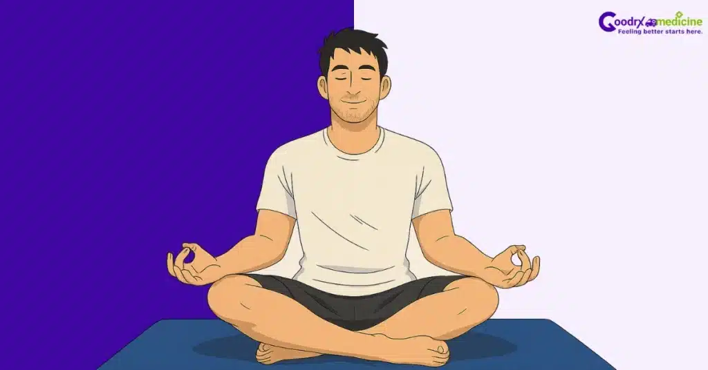 Man practicing yoga for better erections