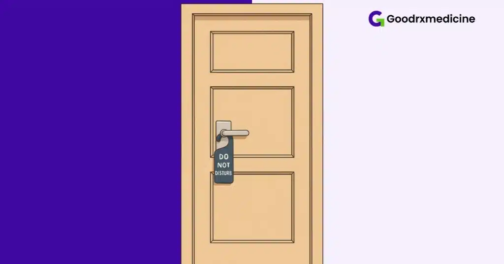 Do not disturb sign symbolizing time set aside for intimacy