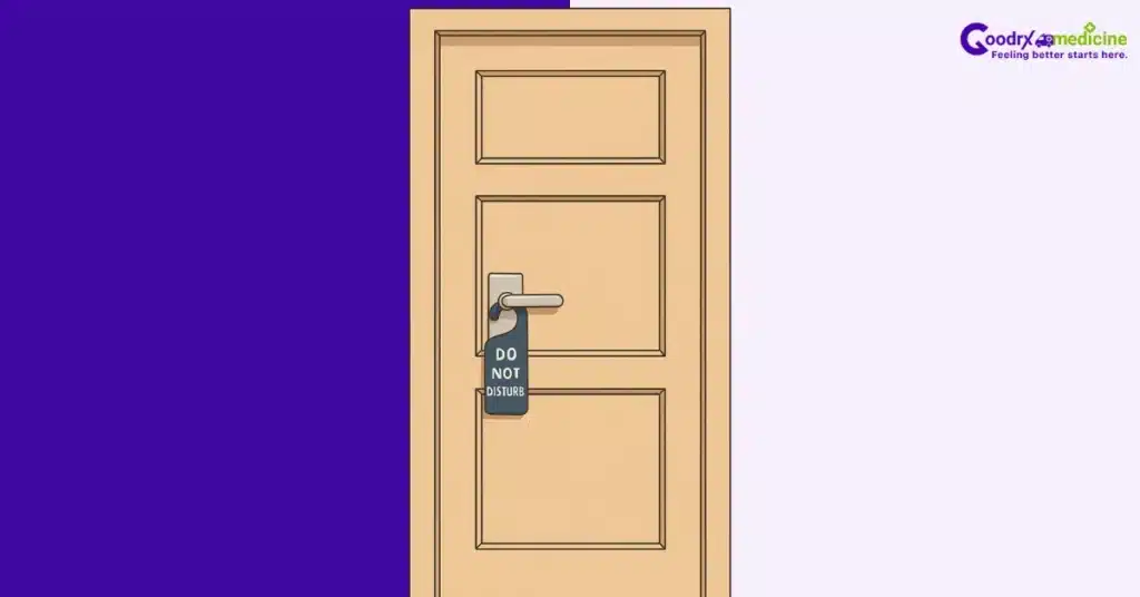 Door with a “Do Not Disturb” sign