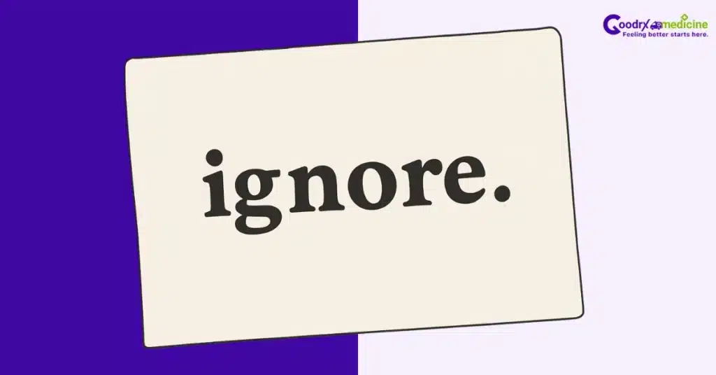 Paper note with the word “ignore”