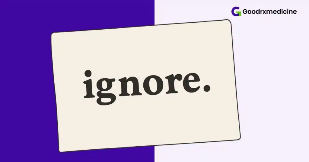 Note reading “ignore” symbolizing breaking the cycle of thoughts