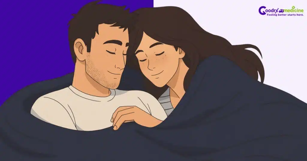 partners sharing warmth and closeness after massage