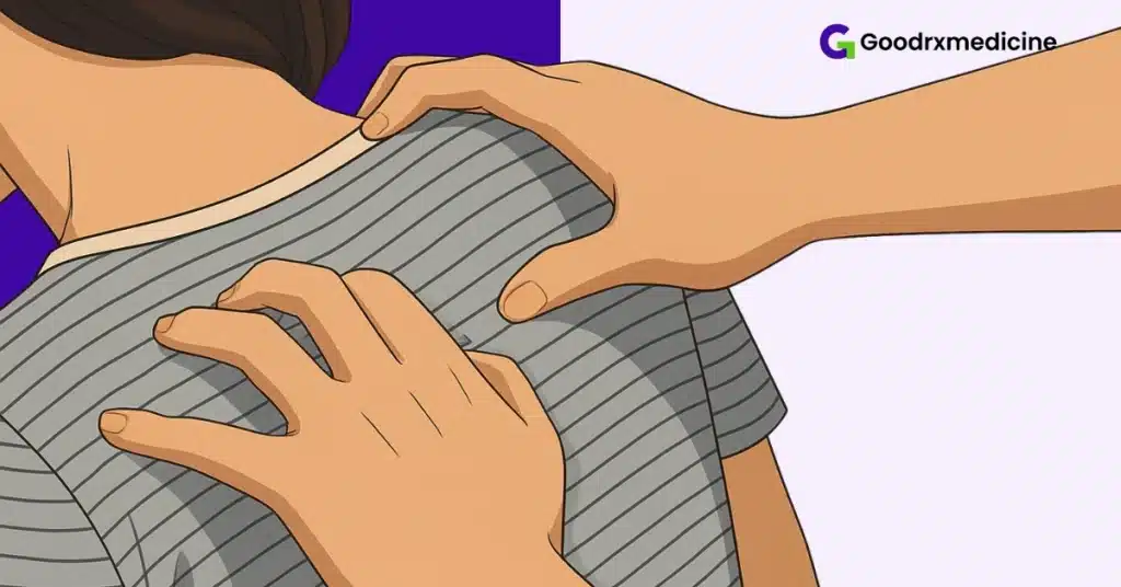 focused hands kneading shoulders for deep, slow tension relief