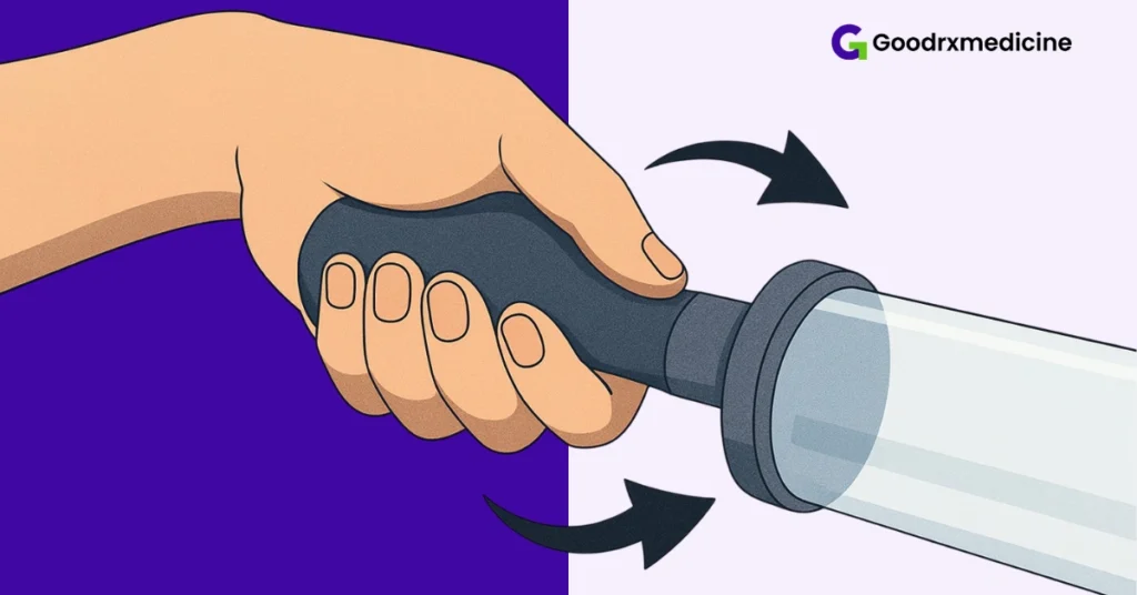 Hand pressing VED release valve to remove cylinder