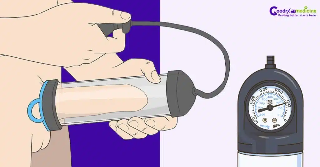 Close-up of VED pump bulb with pressure gauge