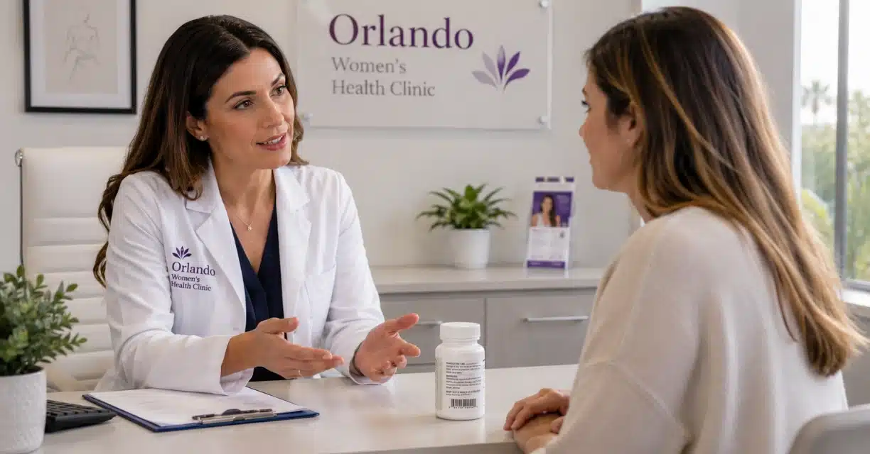 Doctor advising woman about PCOS treatment options in Orlando