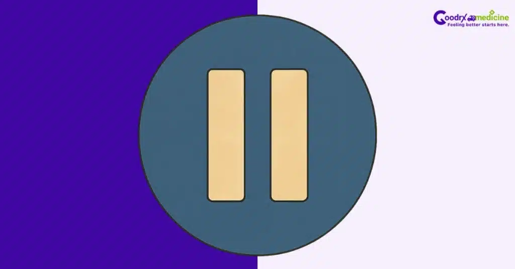 Pause button symbolizing edging technique