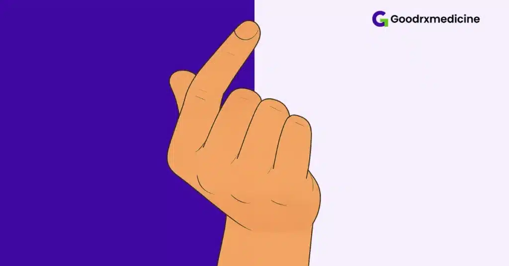 Close-up of fingers in a come-here position used for instructional purposes