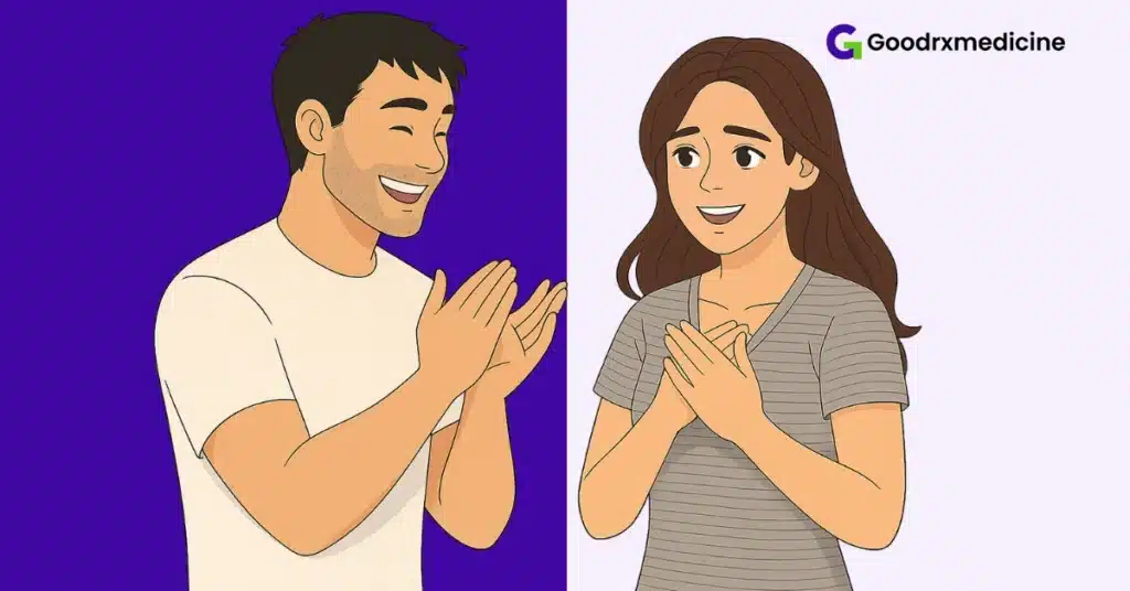 Man clapping to encourage his partner’s personal growth