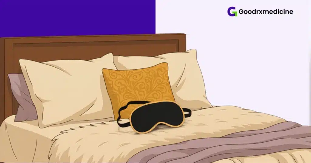 Blindfolds on a bed symbolizing trying new things to reignite intimacy