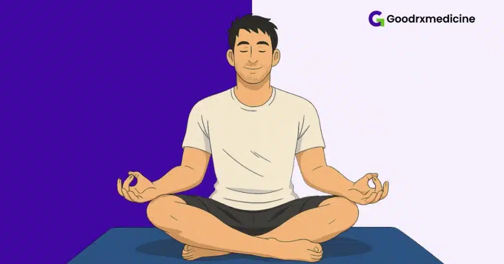 Man meditating to practice mindfulness and self-control