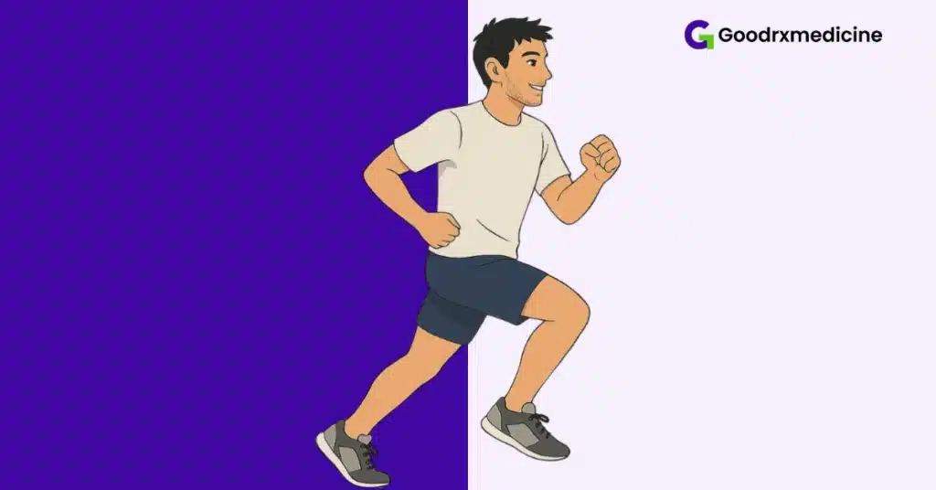 Man running in gym clothes to stay active and balanced