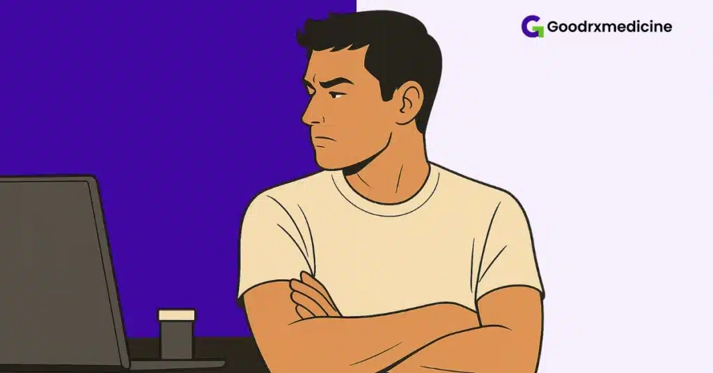 Man turning away from a screen to manage urge triggers