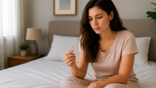 Woman considering birth control effects on libido