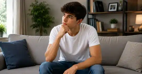 Young man wondering about age of first ejaculation