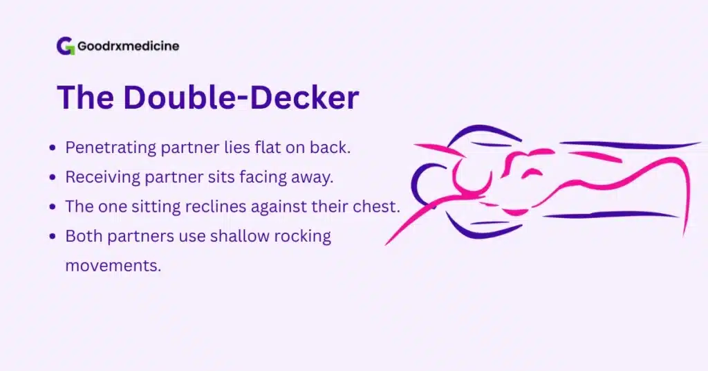 Illustrated guide showing the Double-Decker sex position
