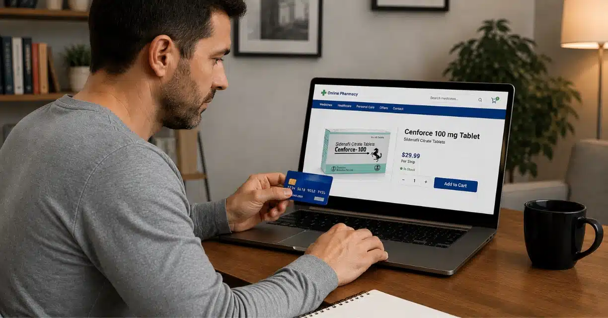 Man buying Cenforce 100 mg online in the USA