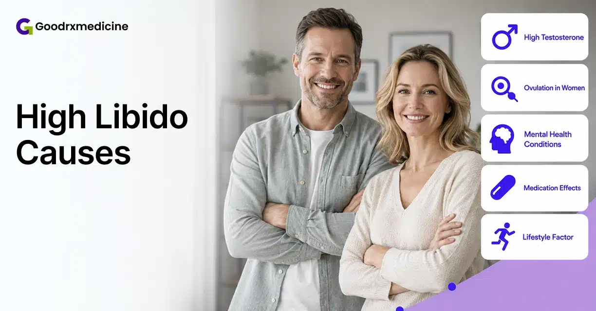 Middle-aged couple illustrating causes of high libido