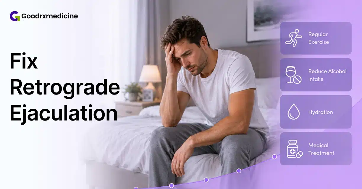 Man sitting on bed with ways to manage retrograde ejaculation