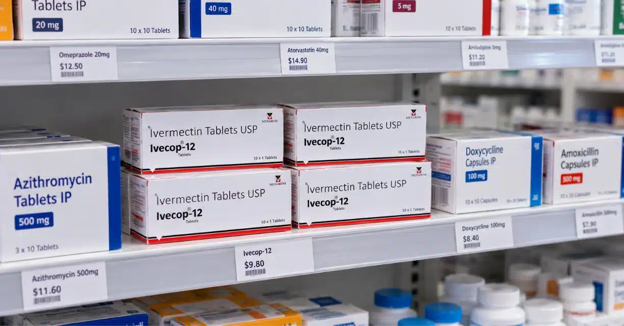 Ivermectin tablets displayed on pharmacy shelves in Las Vegas