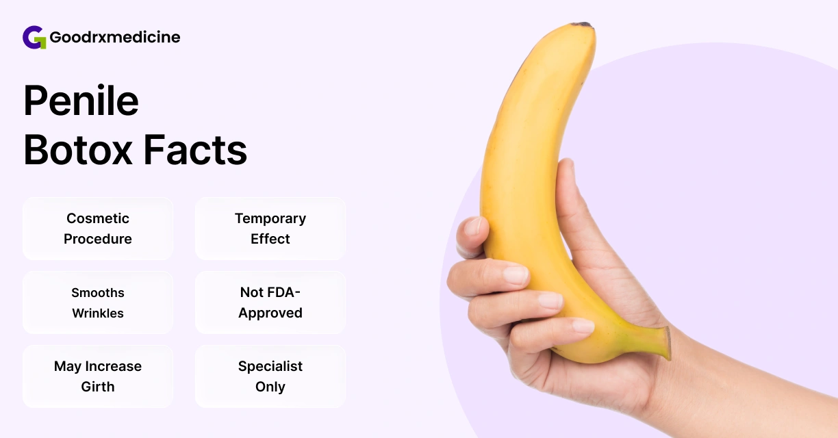 Hand holding banana representing penile Botox facts